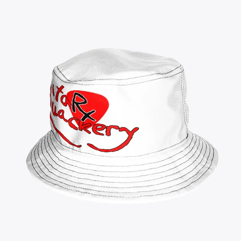 Bucket Hat with Rx Logo - White